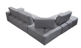 Chapman Grey Fabric Sectional with Movable Backrests