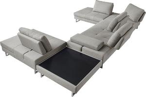 Bailey Modern Fabric Sectional with Coffee Table Set