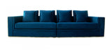 Mobley Oversized Velvet Sofa in Beige or Navy