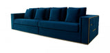 Mobley Oversized Velvet Sofa in Beige or Navy