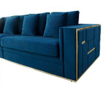 Mobley Oversized Velvet Sofa in Beige or Navy