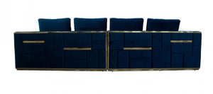 Mobley Oversized Velvet Sofa in Beige or Navy