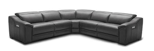 Nola Leather Reclining Sectional in 2 Color Options