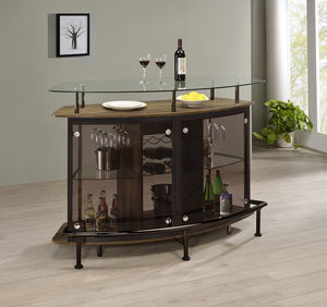 Crescent Shaped Bar Unit in 2 Finishes