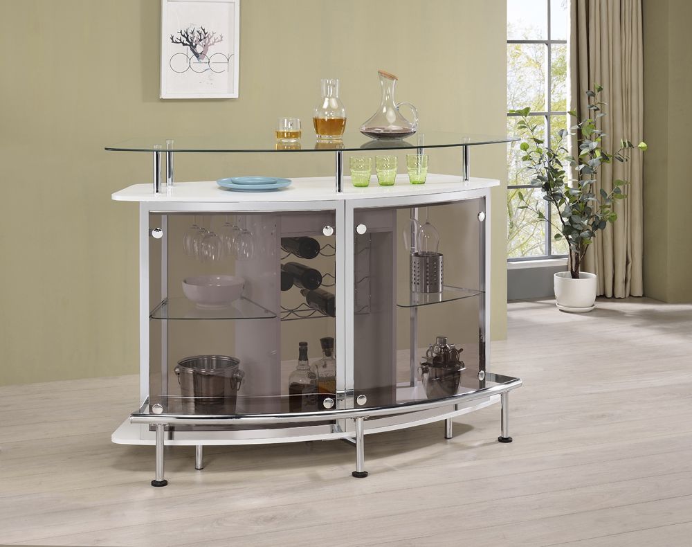 Crescent Shaped Bar Unit in 2 Finishes