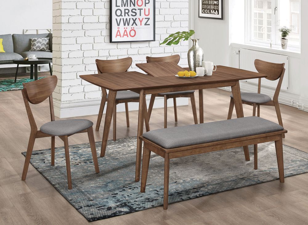 Natural Walnut Mid Century Dining Room Collection