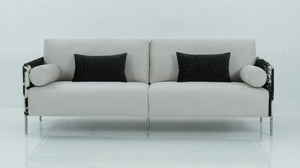 Modern Cowhide Sofa with Spiral Legs