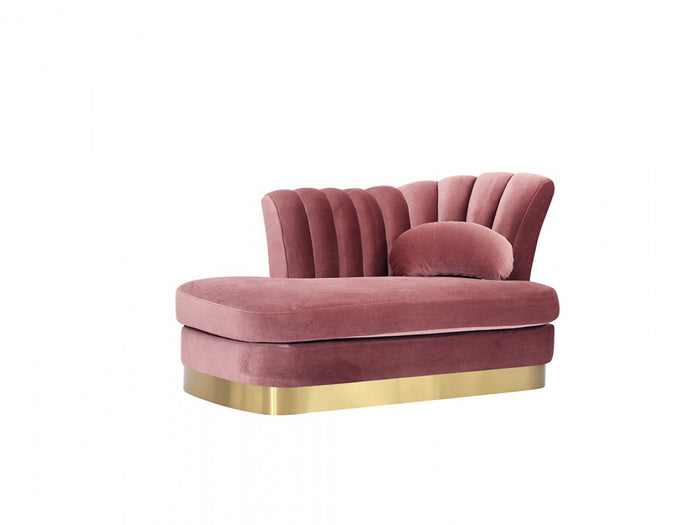 Nevada Velvet Chaise Lounge in Pink or Green