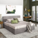 Tammy Grey Linen Storage Platform Bed